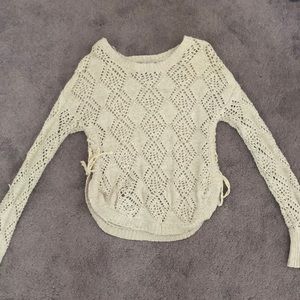 Sweater with side ties